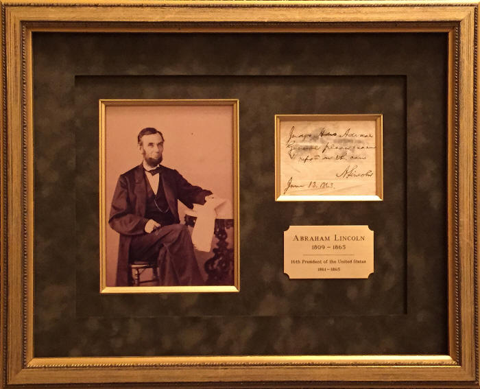 Abraham Lincoln Autograph 1315101 Handwritten note by President